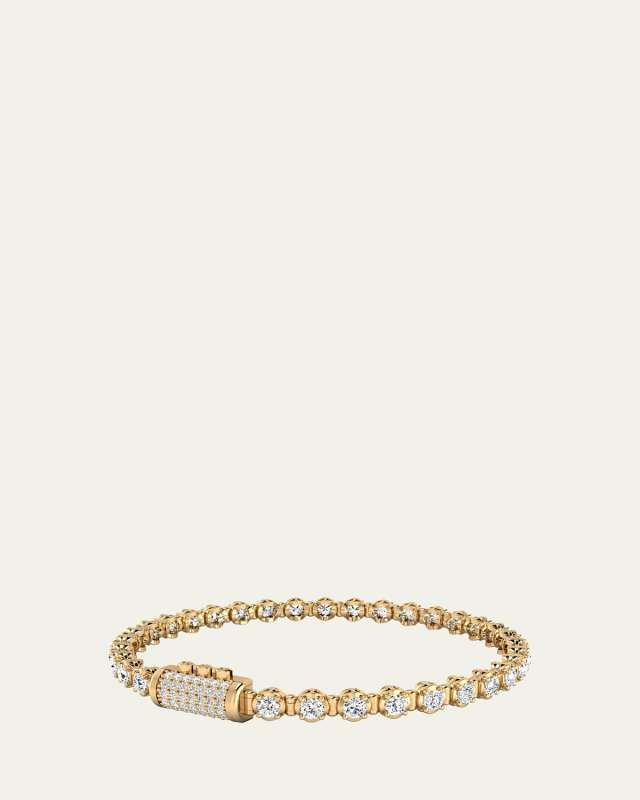 3mm Diamond Bracelet in 18K Yellow Gold